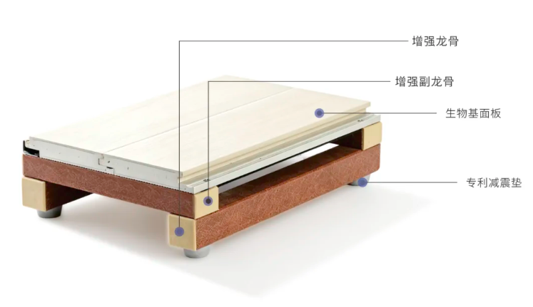 运动地板结构示意图