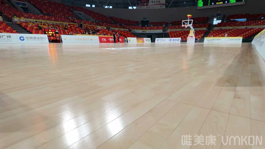 唯美康为专业体育馆提供运动木地板完工后实拍图