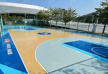 室外篮球场运动木地板